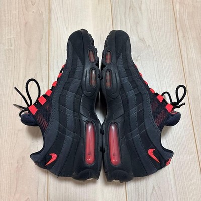 Men 9.5US Nike Air Max 95 Black Laser Crimson Sneaker Original