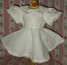 1950s White Cotton & Lace DOLL DRESS (Toni, S...