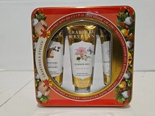 Crabtree & Evelyn Hand Therapy Ltd Edition Gift Tin ~ 3 scents ~ 1.5 oz ea - Red