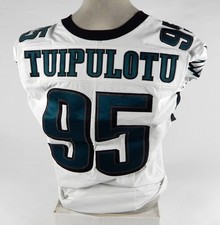 2023 Philadelphia Eagles Marlon Tuipulotu #95 Game Used White Jersey 46 DP71269