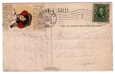 1909 Berkeley CA Ties Portola Festival Label to Postcard San Francisco