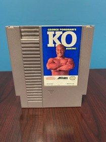 NES George Foreman's KO Boxeo - PROBADO - CIB P&oacute;ster Caja Espuma Manual Nintendo