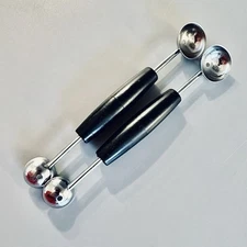 2 Vtg Ekco Melon Baller Double Head Stainless Steel Kitchen Utensils