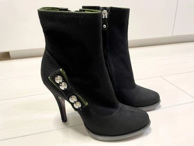 LOUIS VUITTON Bottes Courtes En Ruban, 35, Noir, Femme - Photo 1/3