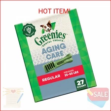 Greenies Veterinarian-Recommended Aging Care Adult Natural Dental Dog Treats Pet