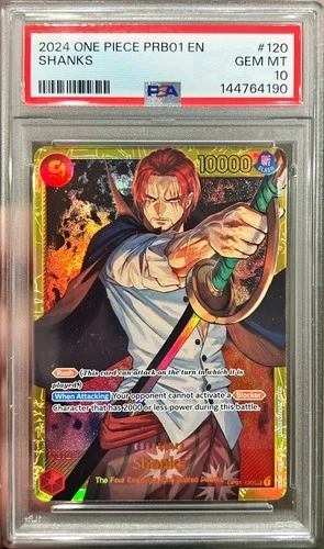 2024 One Piece PRB01 English Shanks OP01-120 SEC PSA 10 Gem Mint
