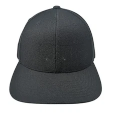 The Classics Yupoong Snapback Hat Black One Size Adjustable Lightweight Blank