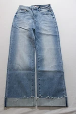 Moco Boutique Women's Must Be Fate Straight Tummy Control Jeans CA4 Blue Size 7