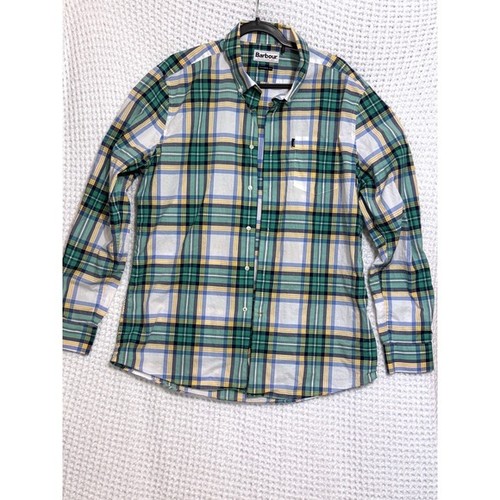 Barbour, Barbour Tailored Fit Plaid Long Sleeve Button Up Shirt Men XL