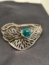 Hagit Gorali Sterling Silver Aqua Cuff Bracelet