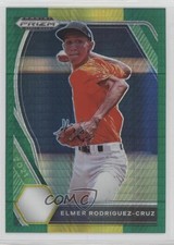 2021 Panini Prizm Draft Picks Green & Yellow Hyper Elmer Rodriguez-Cruz fm0