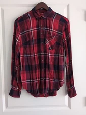 A New Day Button-up Flannel Shirt - Size Medium - Plaid