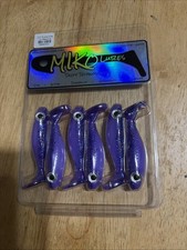 MIKO LURES 2.5 Purple Mist.UV Reactive Glows.Tasty Technologies.