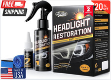Toretark Headlight Restoration Kit - No-Sanding, Restore Yellowed, Foggy Headlig