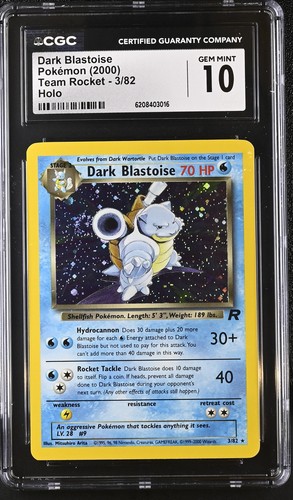 Dark Blastoise (Unlimited) graded CGC 10 for sale on eBay