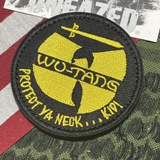 Wutang Clan Protect Ya Neck Patch Hook  loop High Quality Embroidery
