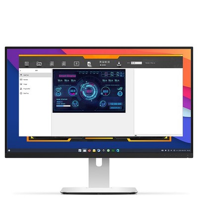 PC CPU RAM HDD Data Monitor, 360° Rotation Full Viewing Angle 3.5 Inch IPS USB