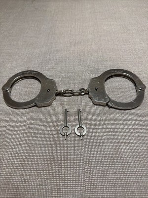 Vintage Peerless Handcuff Co Handcuffs W/Keys Pat 1531451-1872857 Springfield MA