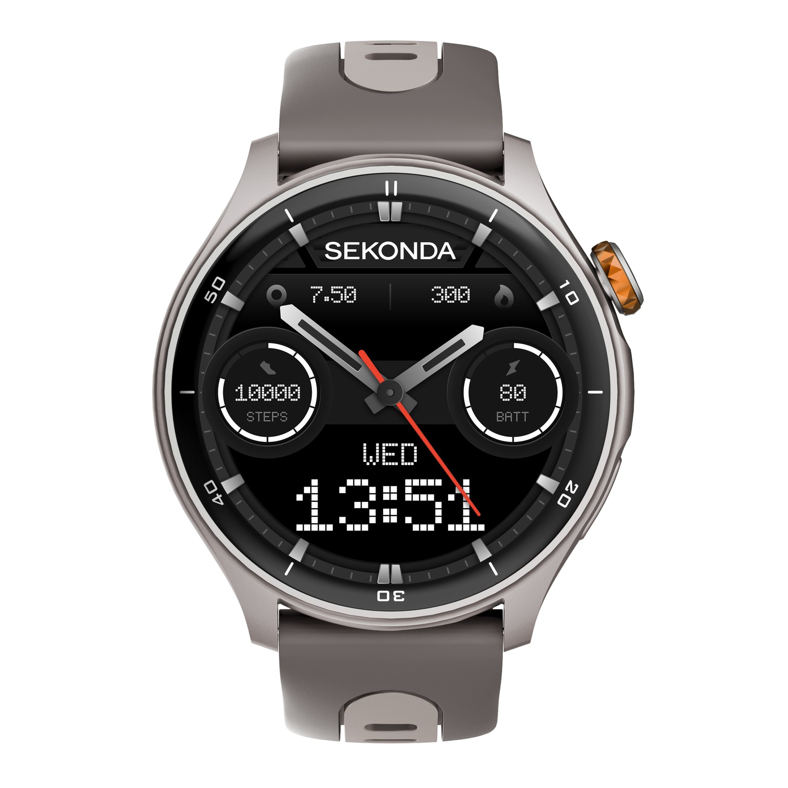 Smart Watch GPS Sekonda 47mm Active Pro Argento