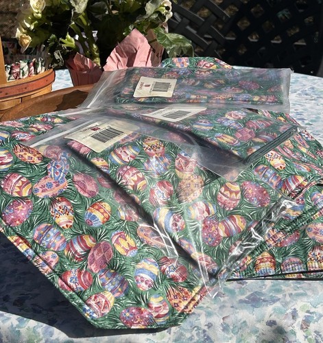 Longaberber Easter Placemats And Napkins New Easter Egg pattern X 6 - Afbeelding 4 van 11