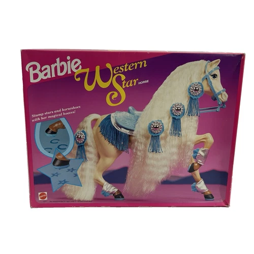 1993 Vintage Mattel Western Star Horse White NRFB 10311 New Box Has Shelf Wear