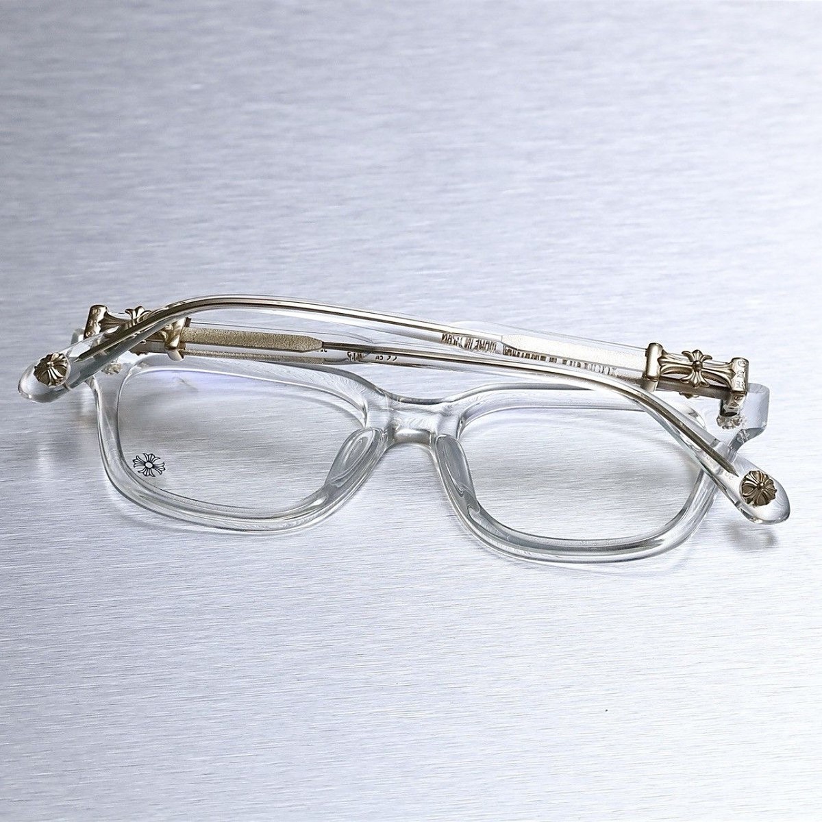 RARE! Chrome Hearts Cox Ucker Crystal Gold Glasses - Vagilante