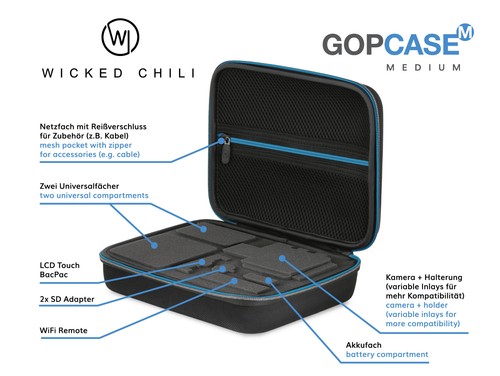 GOP Case -M- torba wodoodporna Actioncam GoPro Hero 12, 11, 10 torba transportowa - Zdjęcie 3 z 16