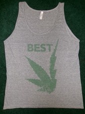 AMERICAN APPAREL T SHIRT XL USA MADE TANK TOP POT WEED MARY JANE 50/25/25 RAYON