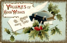 Good Wishes from Gil Christ - Merry Christmas Made in USA Postcard