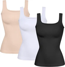 Women Shapewear Tank Tops Tummy Control Compression Tops Seamless Body Shaper Ca