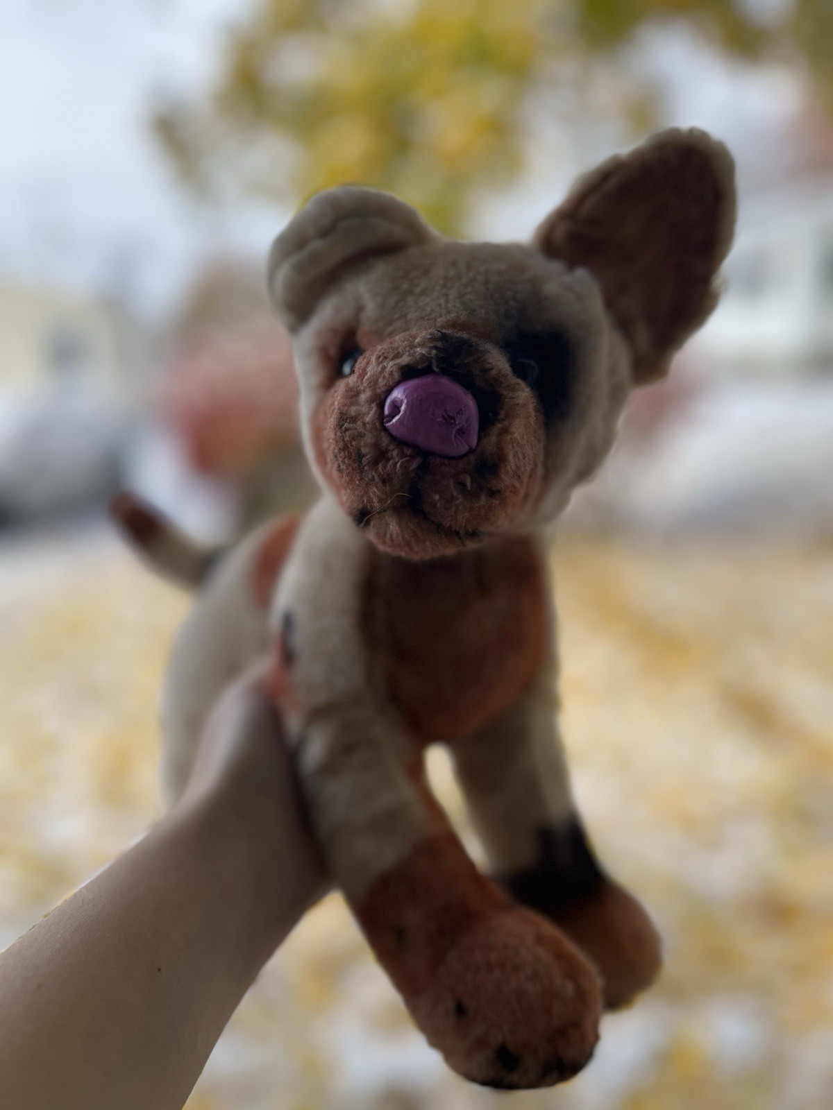 Custom OOAK Douglas Dog Plush Yellow Lab Brown And Black Spots