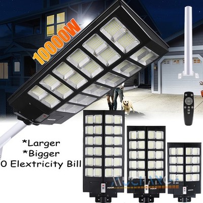 10000W Commercial Large Solar Street Lights Dusk to Down Super Bright Road Lamp