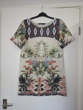 Inbdue Women - Tropical kaleidoscope shift dress | bright floral mini size S