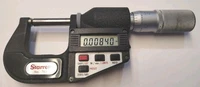 Starrett 0"-1" Spherical Digital Micrometer Carbide Faces .00005" With Case
