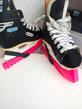 Vintage Bauer Charger Kids Ice Hockey Skates Youth 10 Black With White Trim
