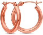 Solid 14k Gold Small Hoop Earrings (12mm Diameter), Stackable Hoop Earrings