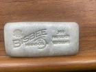 BISBEE MINING CO 100 GRAMS 3.215 OZ 999 FINE SILVER TONED BAR.