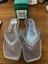 Lauren Lorraine Crystal TAMPA Embellished Sandals in Clear Size 8.5