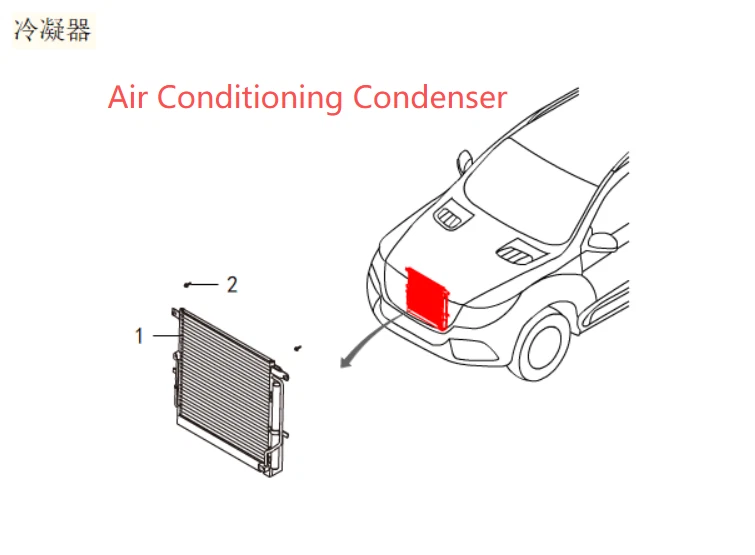 AC Condenser Fit for Great Wall Haval H9 2014-2023 4C20/A 8105100XKV08A OEM - Image 2 of 4