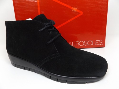 Aerosoles LANDLOCK Black Suede Ankle 