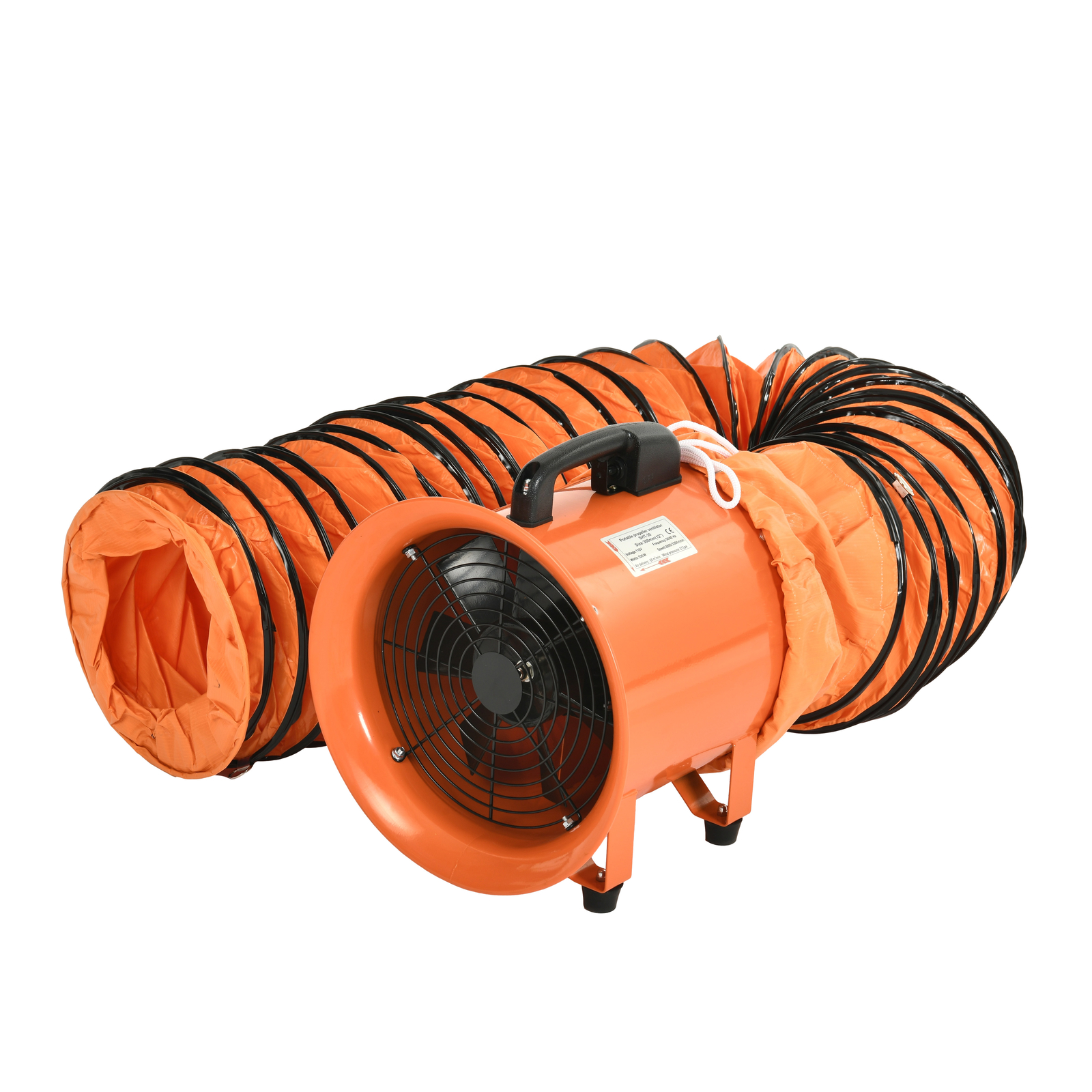 12" Portable Extractor Fan 520W Blower Exhaust Ventilator w/ 5mm Duct Hose