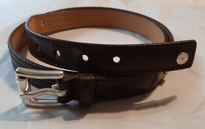 Michael Kors Tan Leather Belt with Silver Buckle MICHAEL KORS COLLECTION Leather Belt Tan Medium Width Silver  main image 4