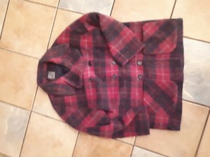 Password Purple Check Wool Blend Coat Uk 18 Ebay