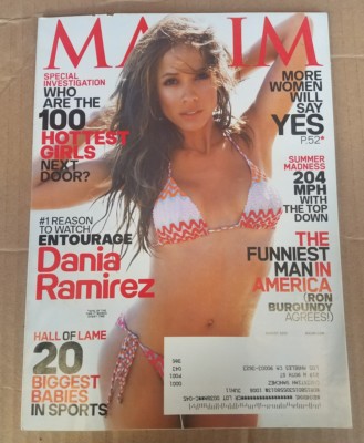 MAXIM Magazine August 2010 Dania Ramirez J-Wow Kelly Brook