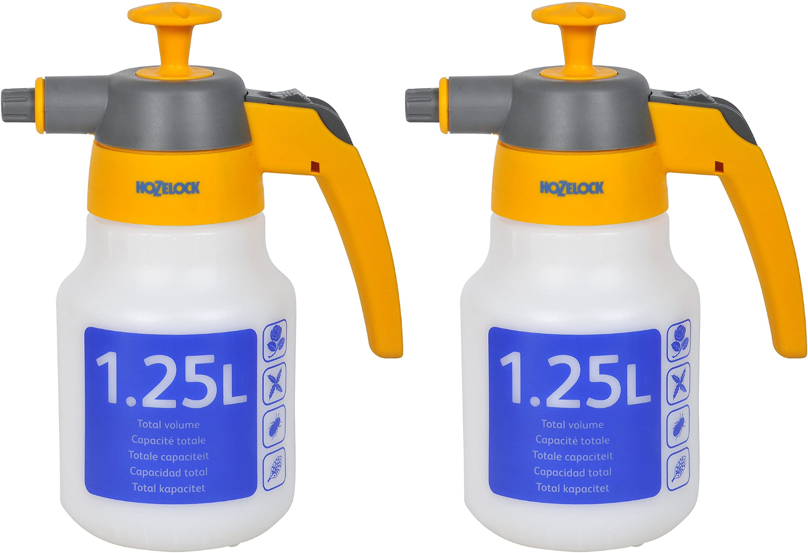 2x Hozelock Spraymist Trigger Greenhouse Plant Pressure Sprayer Bottle 1.25L