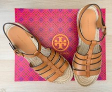Tory Burch Brown Espadrille Wedge 75MM