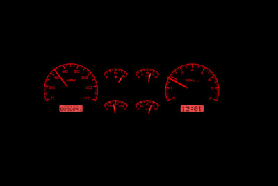 Dakota Digital 1978-83 Chevy Malibu Black / Red LED Gauge Kit VHX