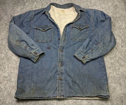 Levis Denim Fleece Lined Shirt Jacket 