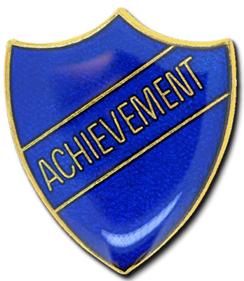 Achievement Award Pin Anstecker in blauem Emailleschild