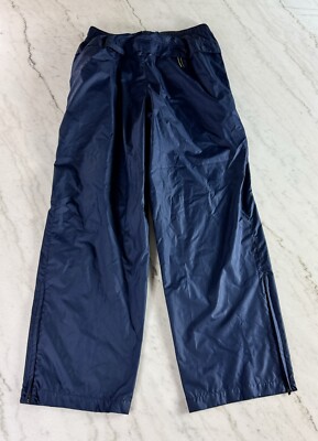 NIKE 90s nylon pants 刺繍swoosh vintage Vintage Nike Track Pants Mens S Navy Blue Nylon Sweatpants